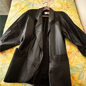Neiman Marcus Black Leather Jacket